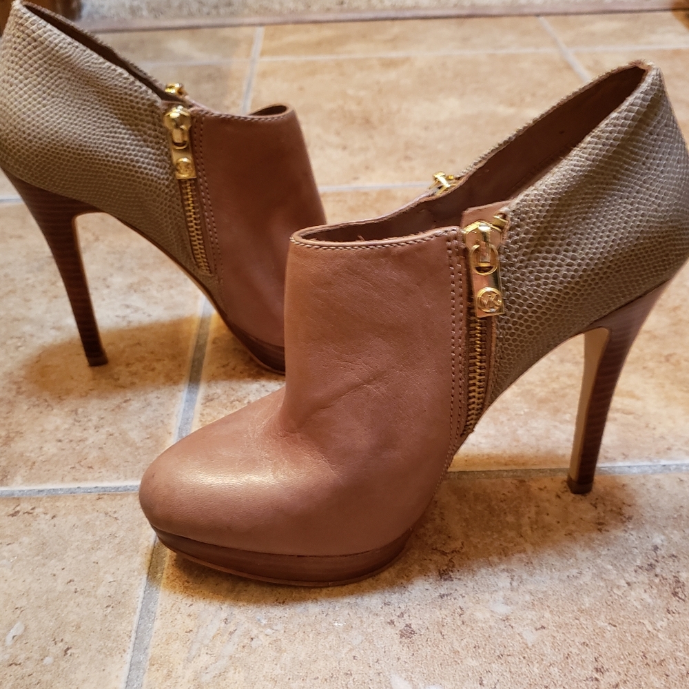 Michael Kors leather booties